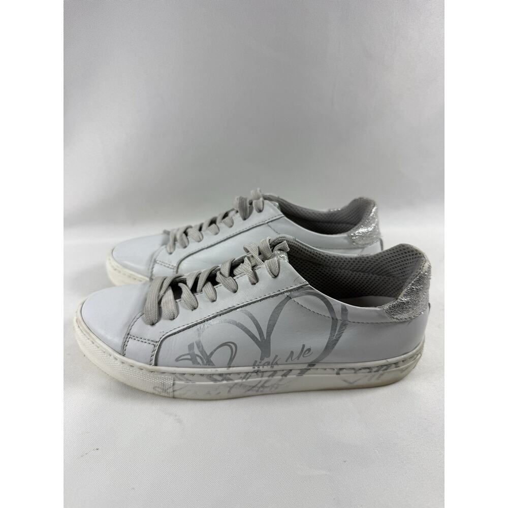 Divine Follie Italy White Silver Sneakers Women’s US 8.5 EU 39